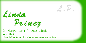 linda princz business card
